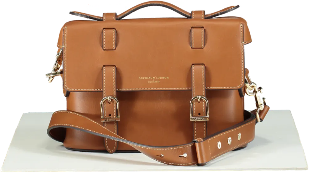 Aspinal of London Brown Leather Satchel