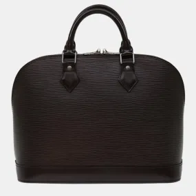 Black Epi Leather Alma Satchel