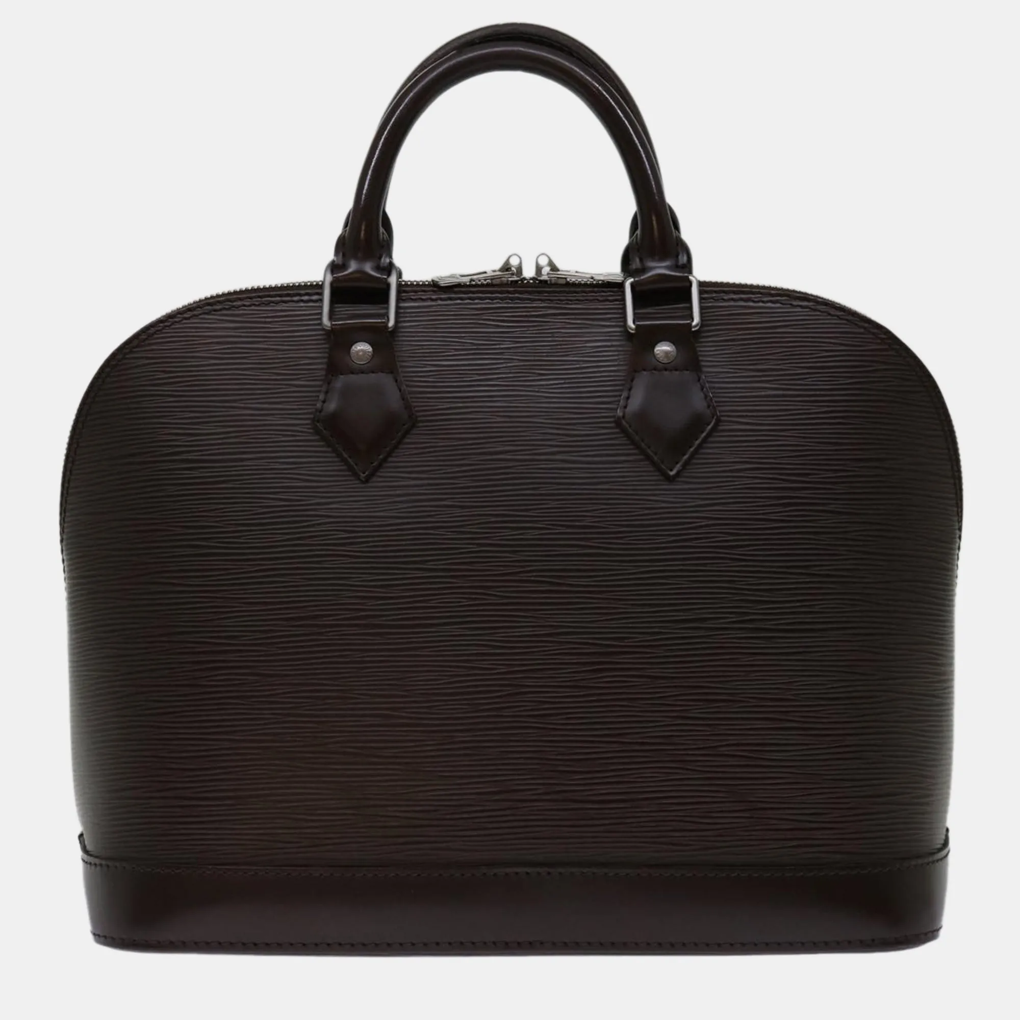 Black Epi Leather Alma Satchel