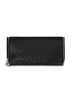 Bottega Veneta Leather Black Clutch