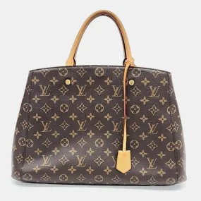 Brown Monogram Canvas Montaigne GM Satchel Bag