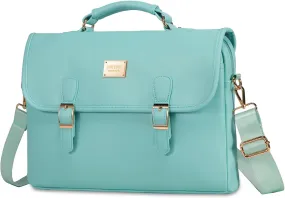 Business Casual Pastel Blue Shoulder Strap Messenger Style Laptop Bag