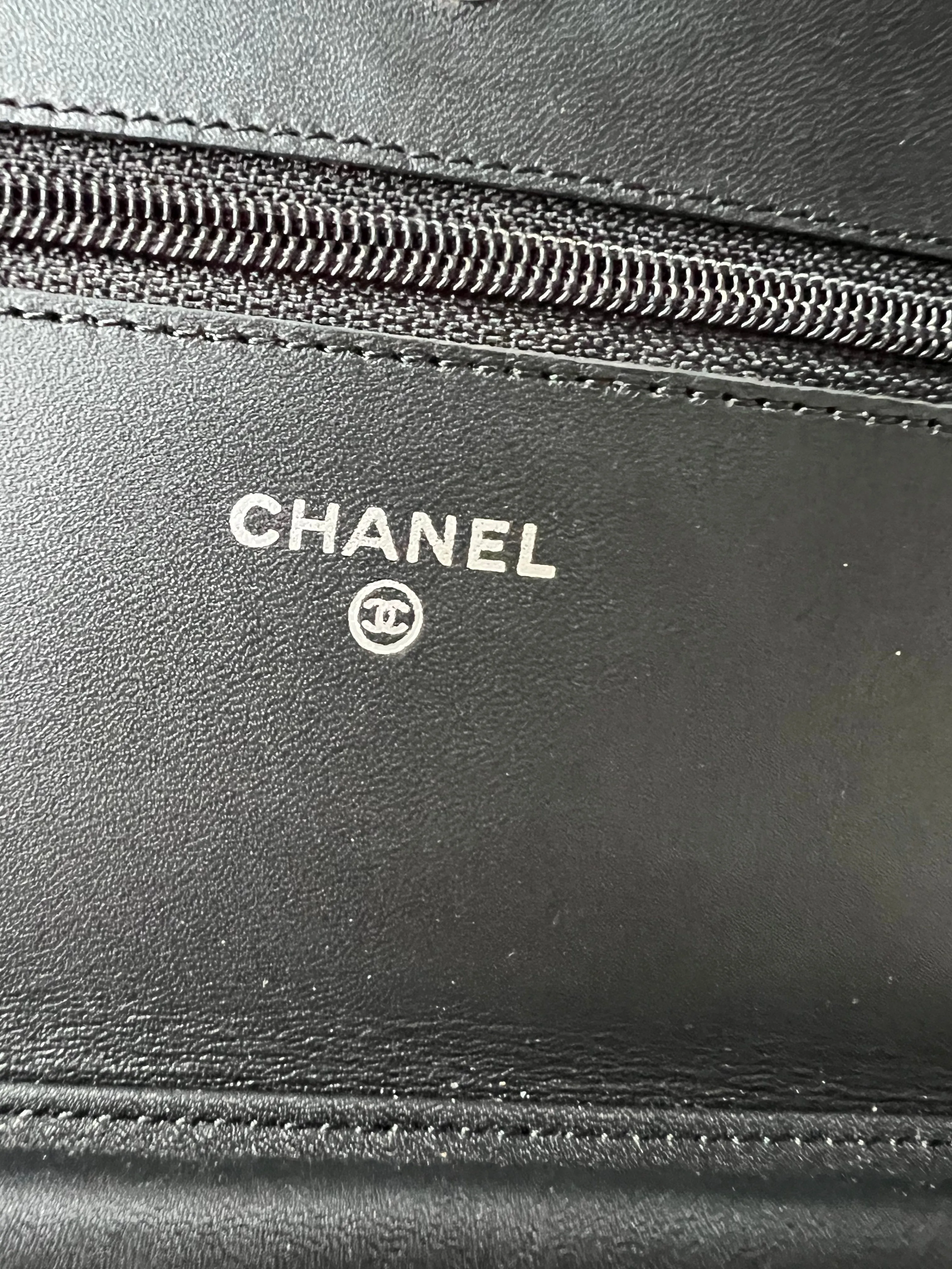 Chanel Black Caviar Timeless Wallet on Chain