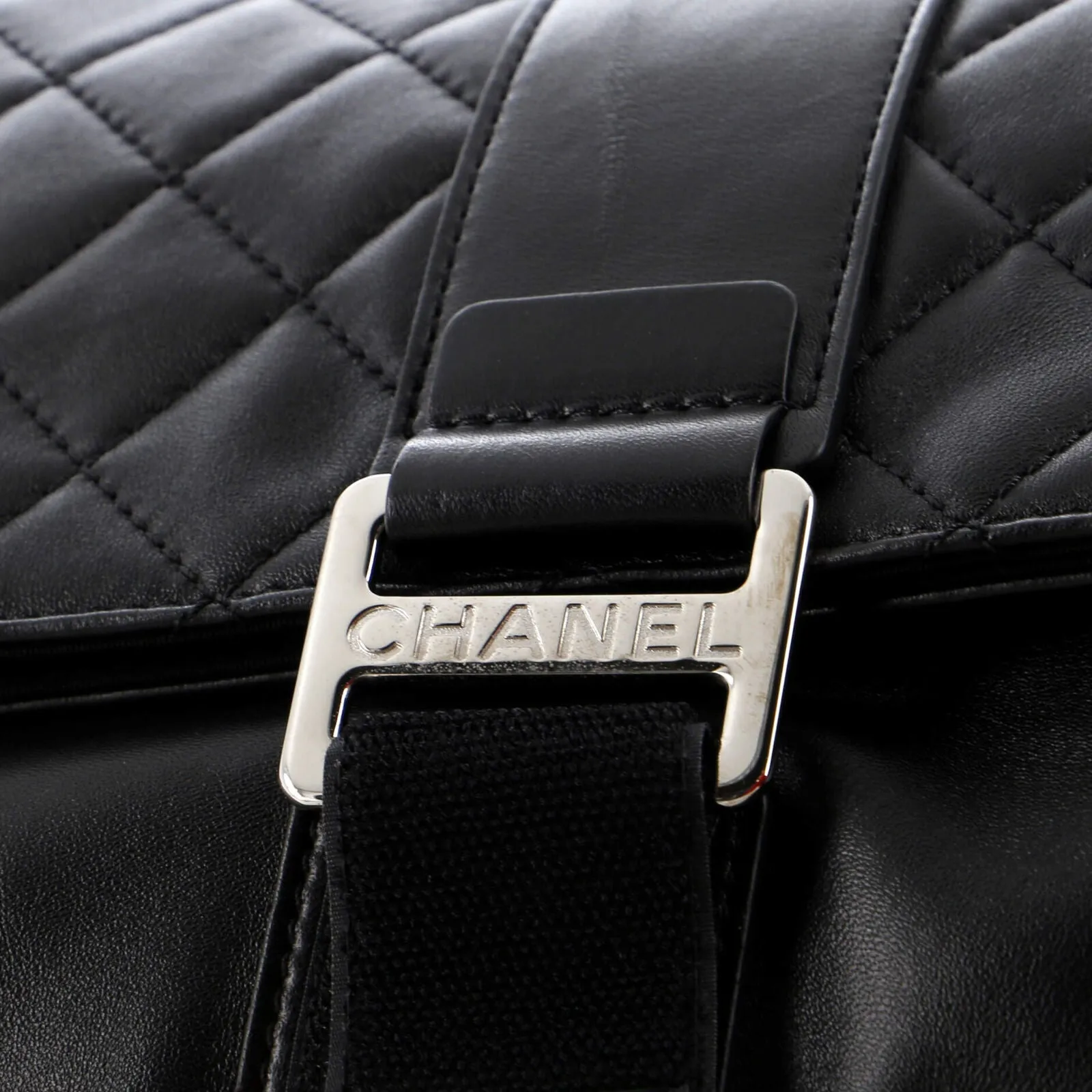 Chanel Fold Over Clutch Quilted Lambskin