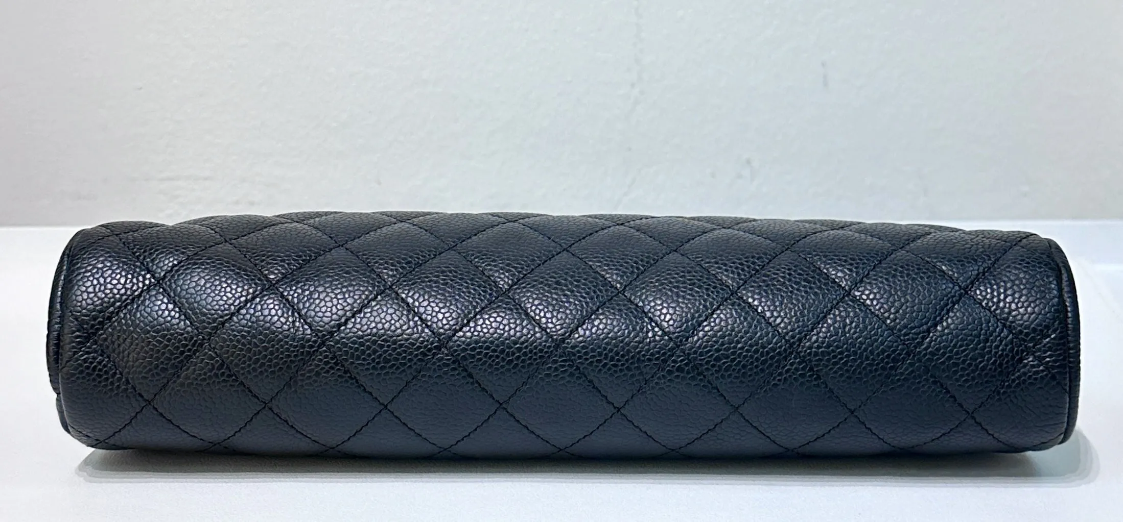 Chanel Quilted Caviar Timeless Clutch Black SHW