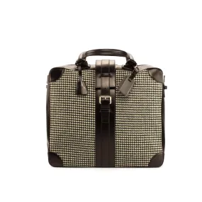 DapperFam Luxe Men's Travel Tote in Houndstooth Sartorial