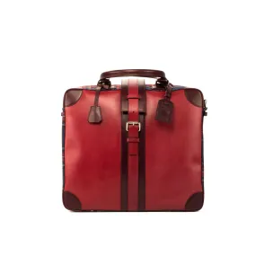 DapperFam Luxe Men's Travel Tote in Tartan Sartorial