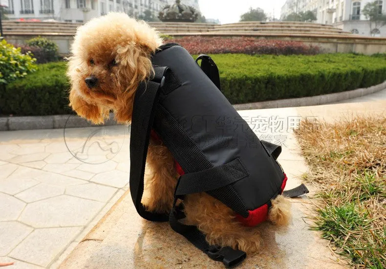 Dog carrier fashion red color Travel Dog Backpack Breathable Pet Bags Shoulder