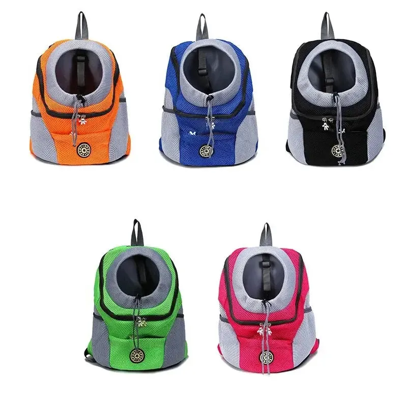 Double Shoulder Pet Travel Backpack with Mesh Design