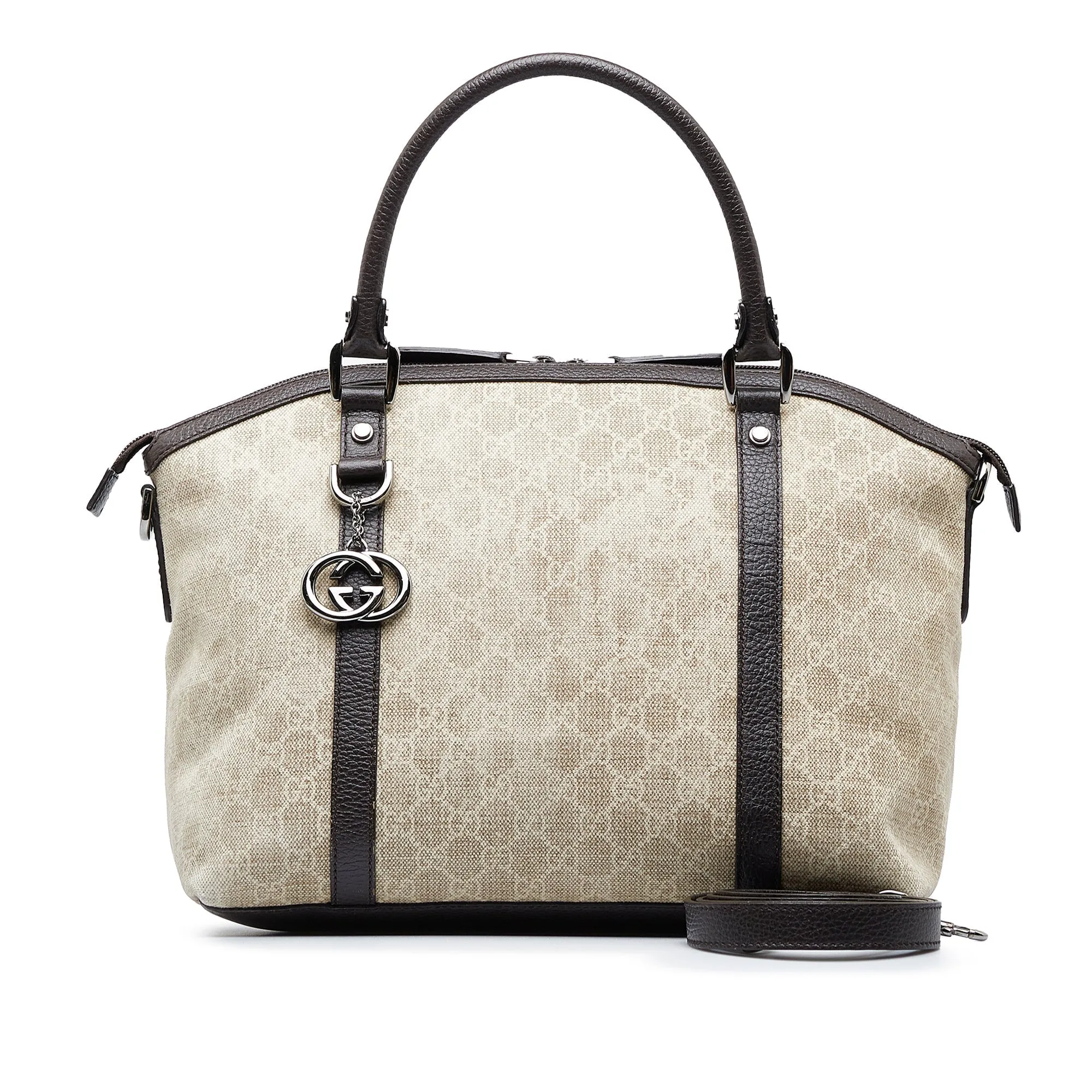 GUCCI GG Canvas Charm Dome Satchel