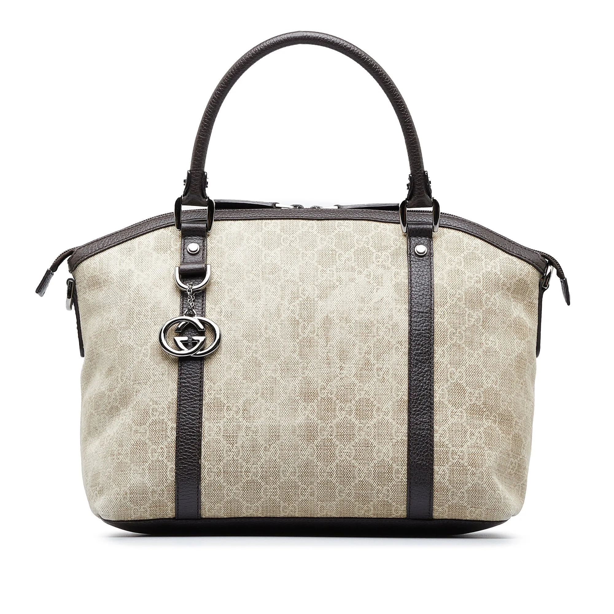 GUCCI GG Canvas Charm Dome Satchel