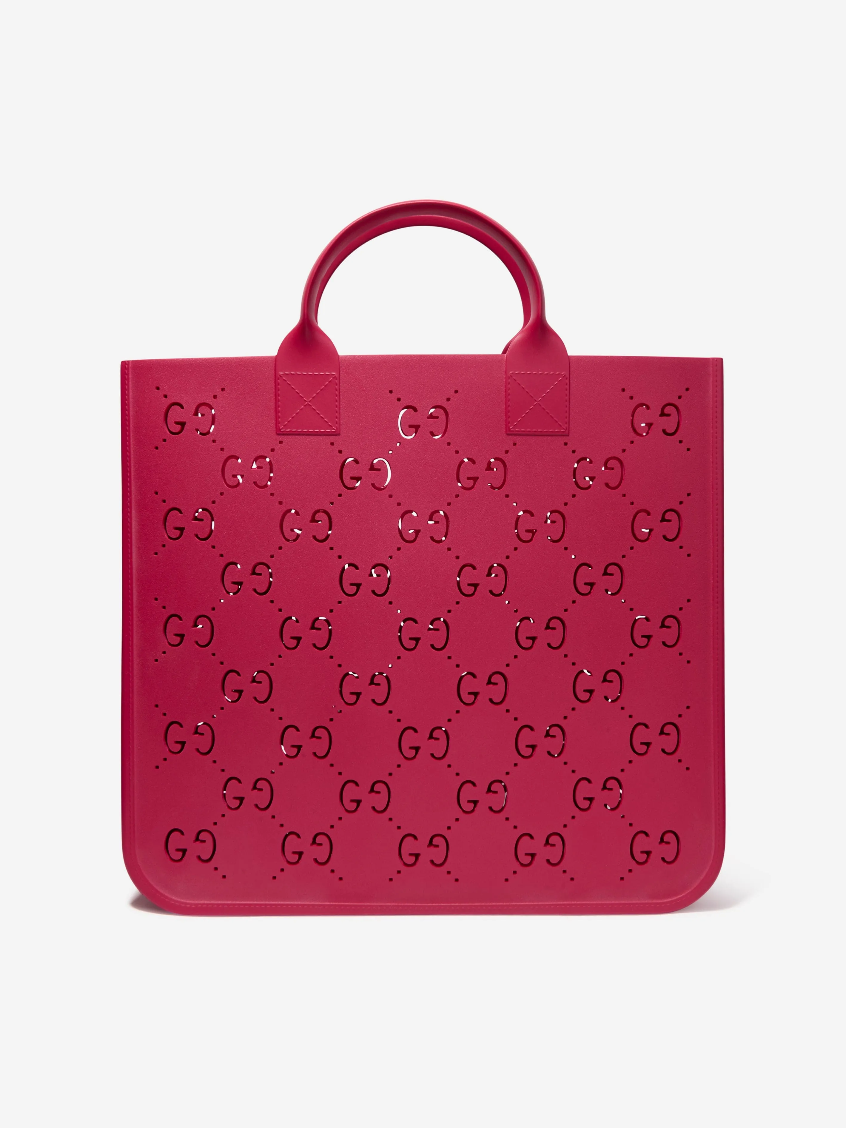 Gucci Girls Rubber GG Tote Bag in Pink