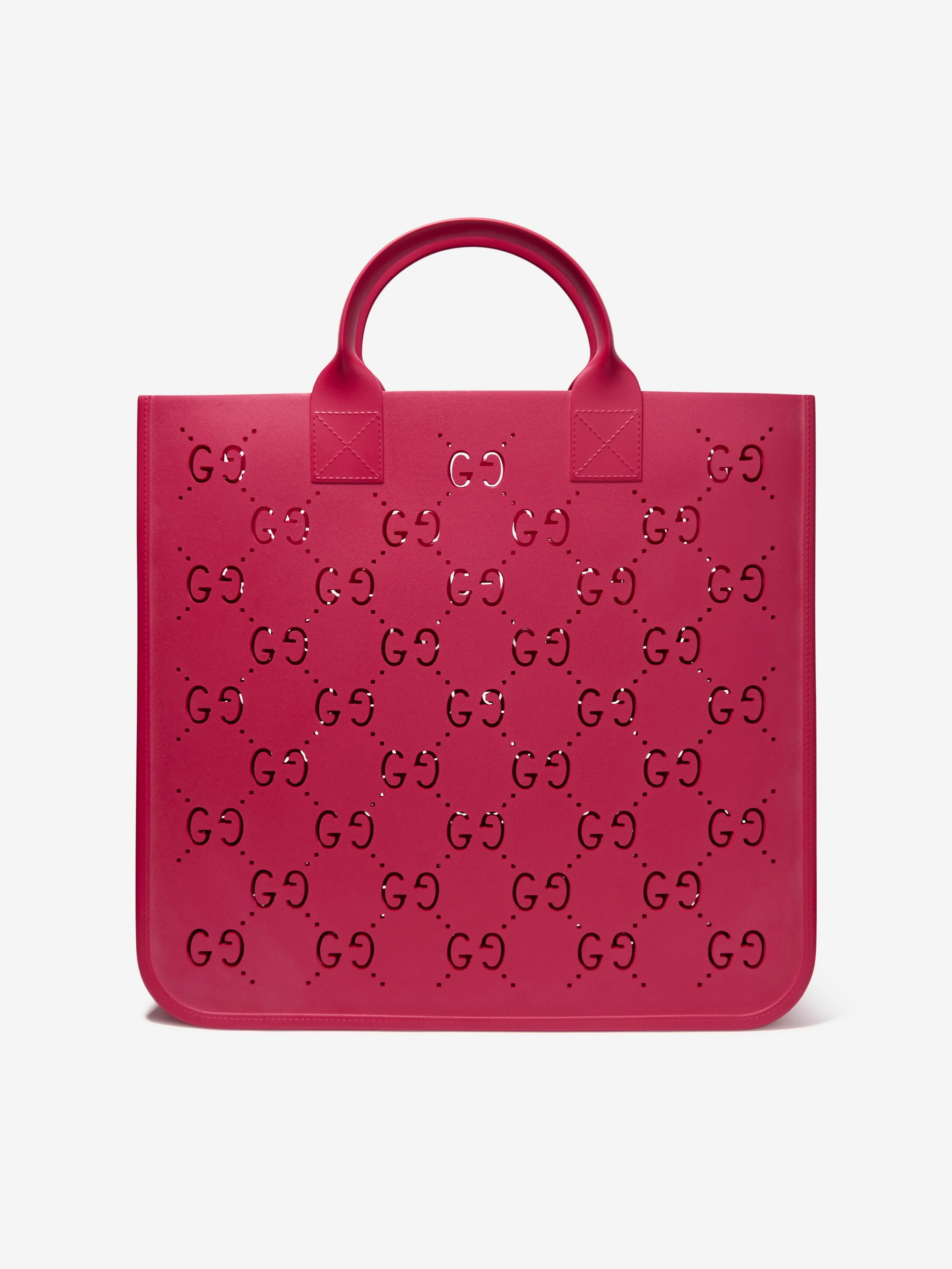 Gucci Girls Rubber GG Tote Bag in Pink