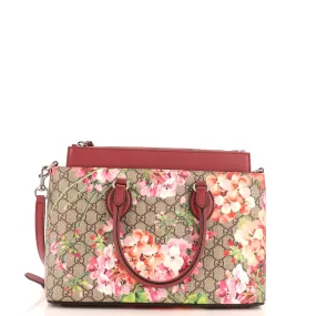 GUCCI Linea A Convertible Tote Blooms Print GG Coated Canvas Small