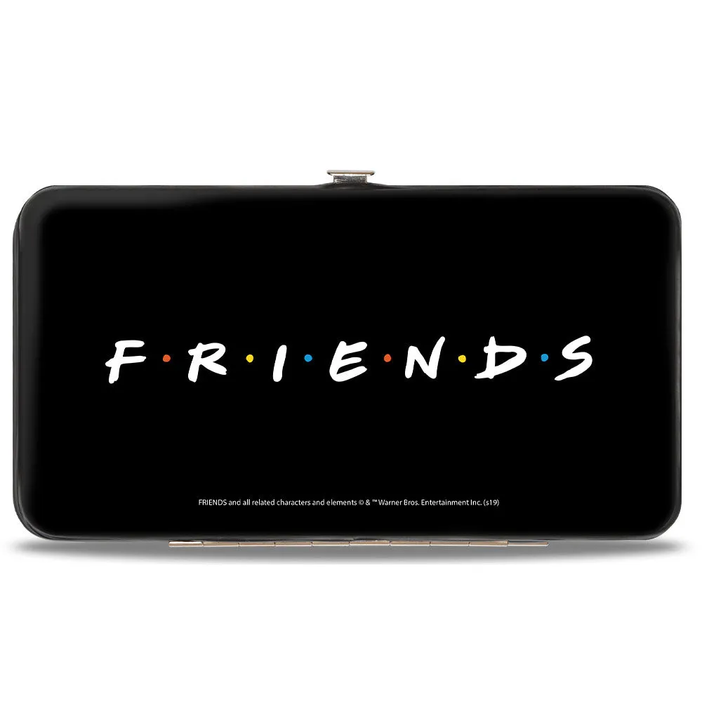 Hinged Wallet - FRIENDS Vivid 6-Character Milk Shake Pose   Logo Black White Multi Color