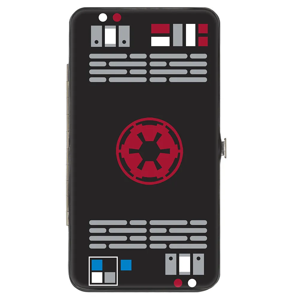 Hinged Wallet - Star Wars JOIN THE EMPIRE TIE Fighter Black Gray Red Blue