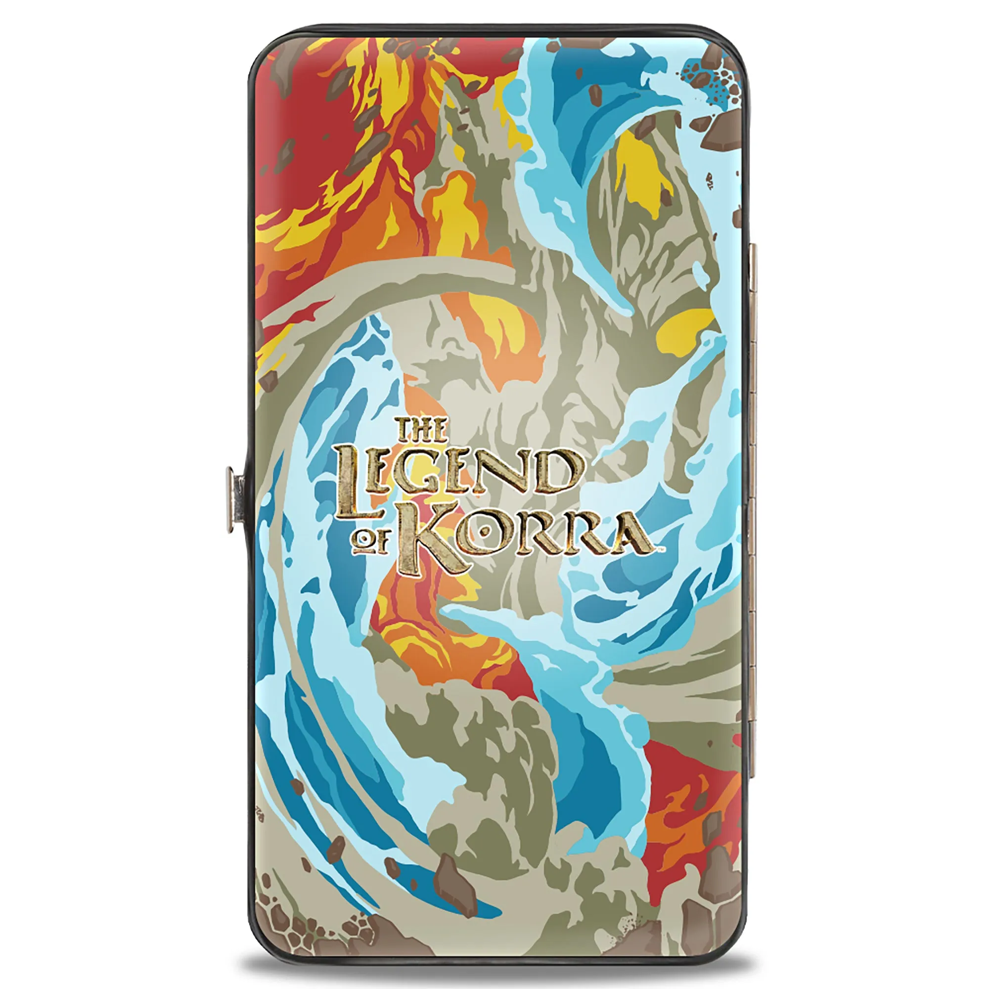 Hinged Wallet - The Legend of Korra Avatar Korra Elements Swirl Pose and Title Logo