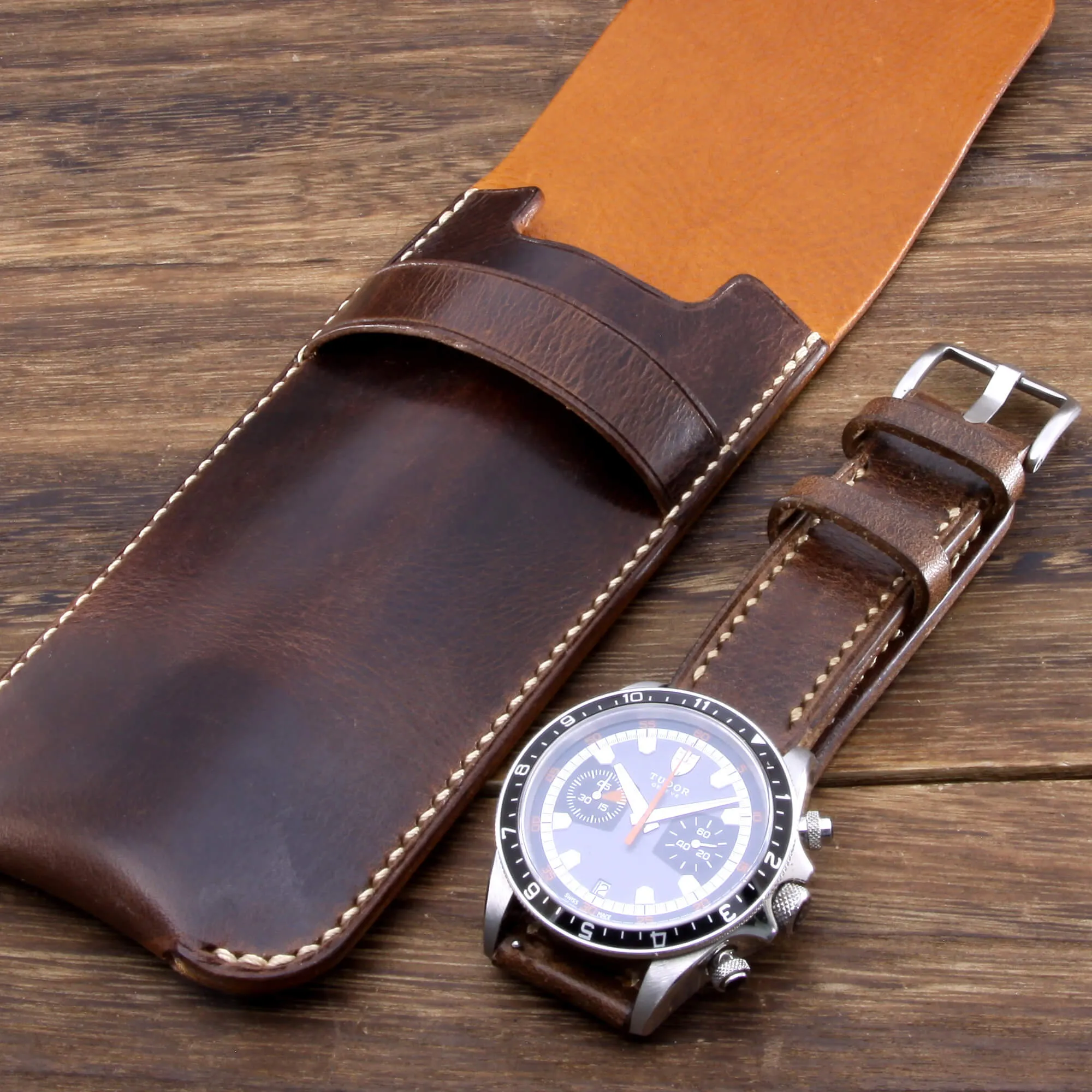 Leather Watch Pouch, Military 103