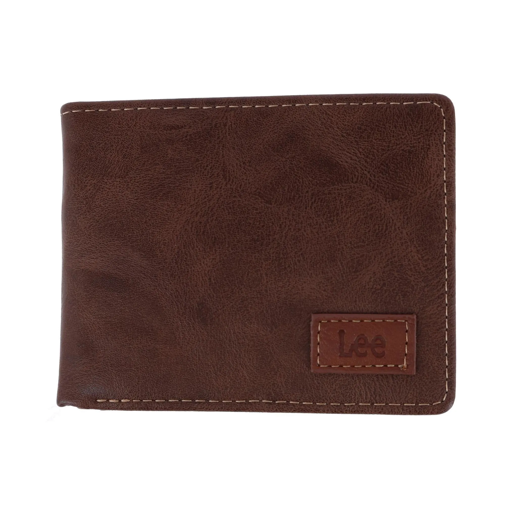 Lee Men's Tumbled Leather Bifold Wallet