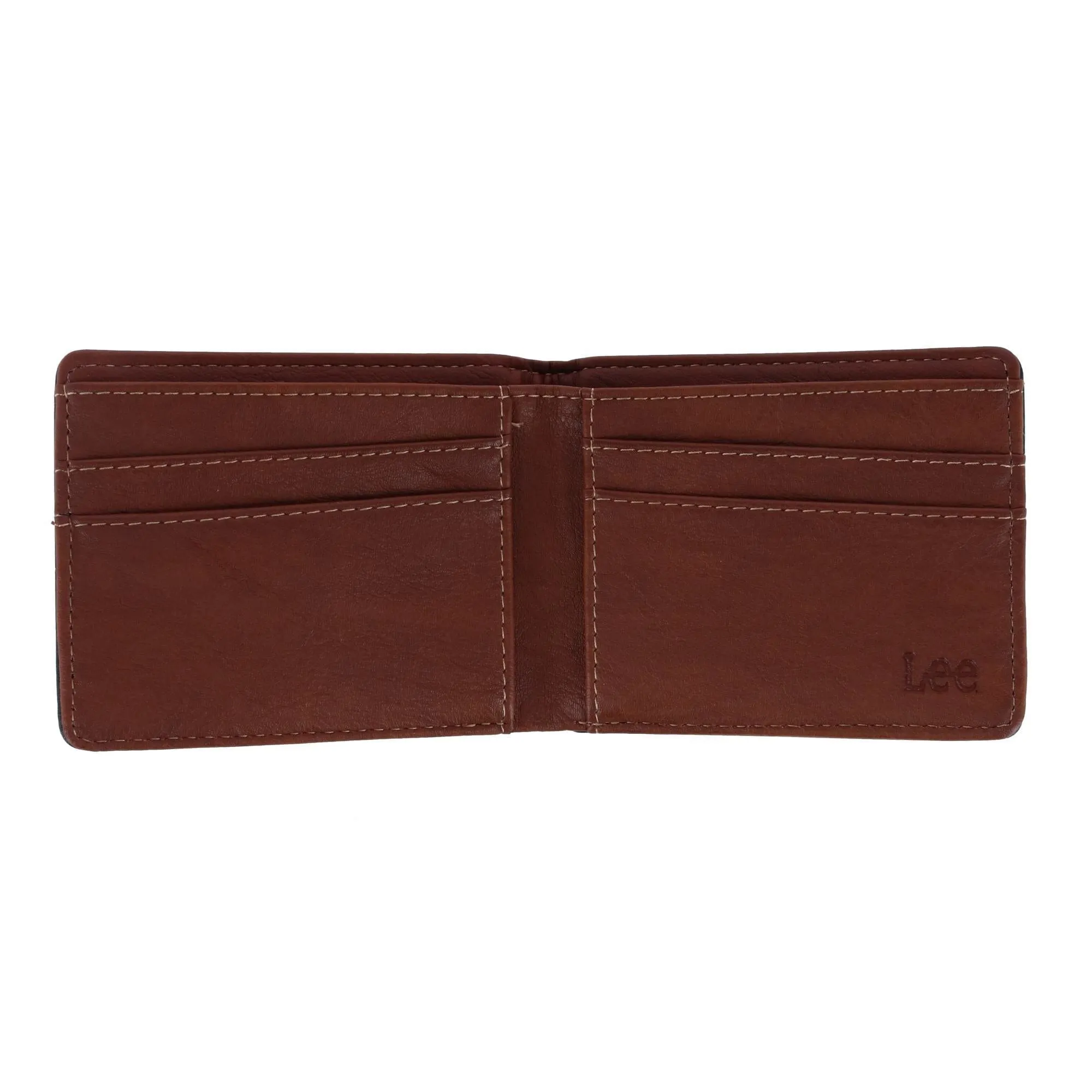 Lee Men's Tumbled Leather Bifold Wallet