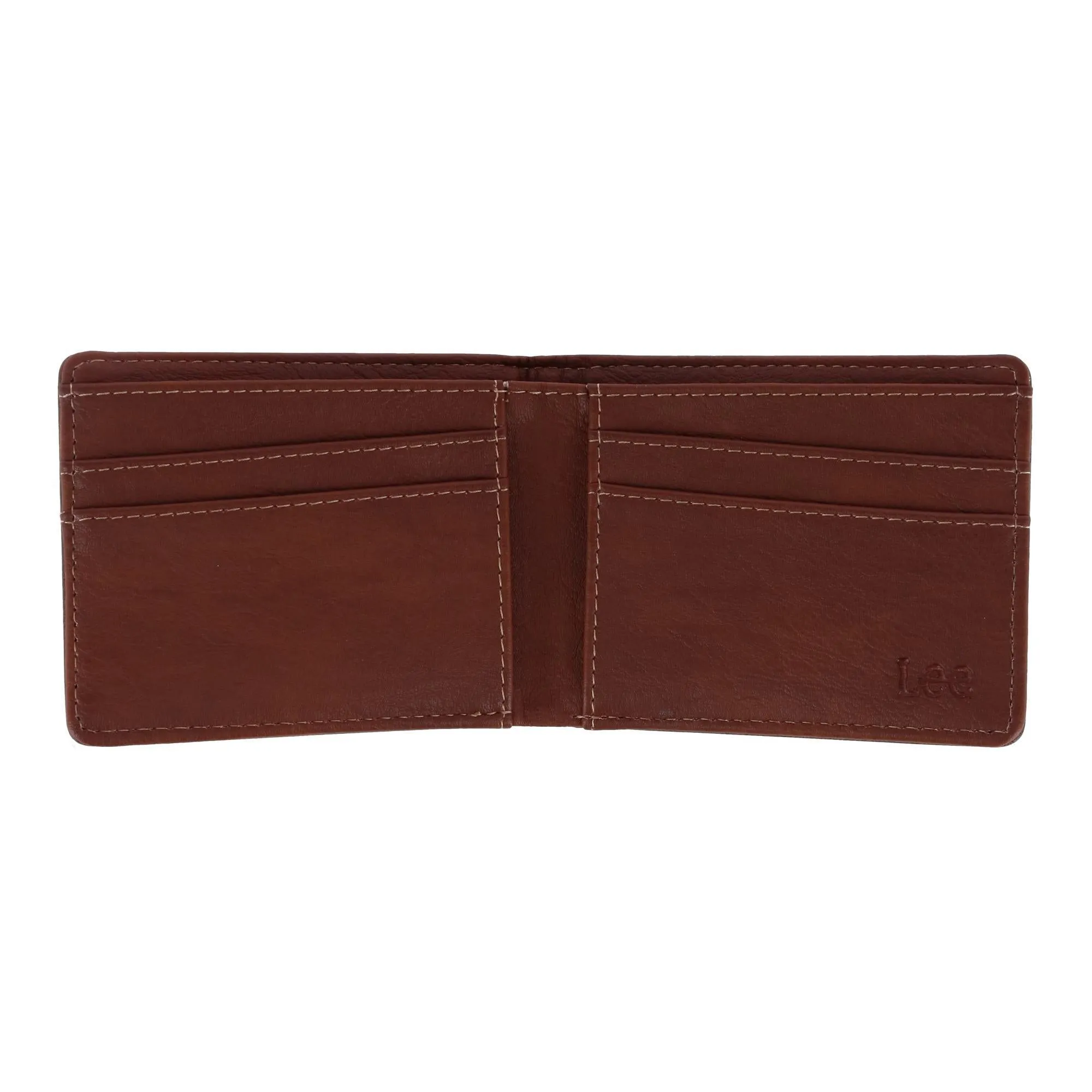 Lee Men's Tumbled Leather Bifold Wallet