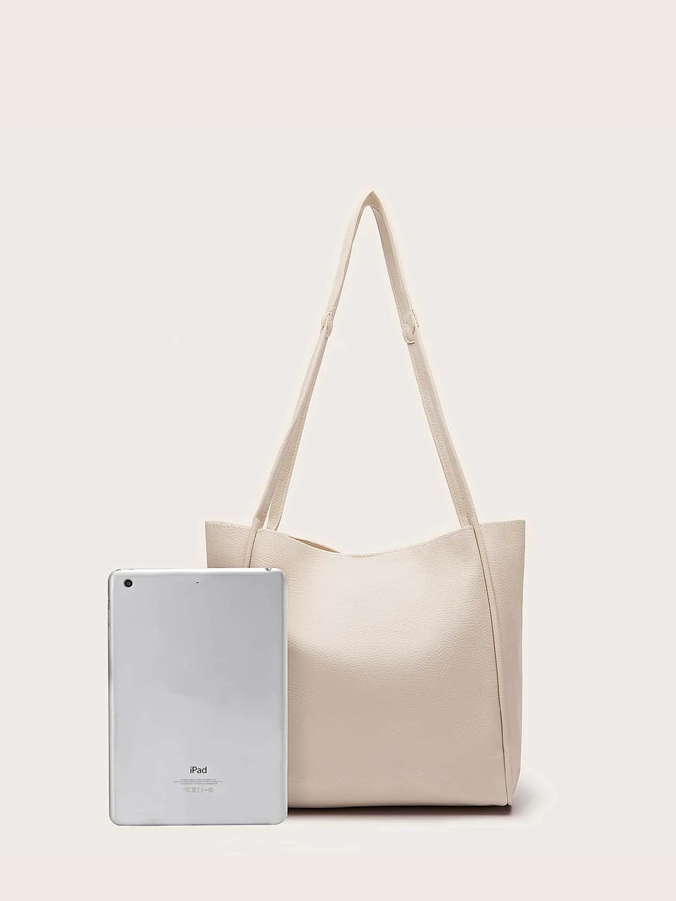 Minimalist Shoulder Tote Bag With Inner Pouch