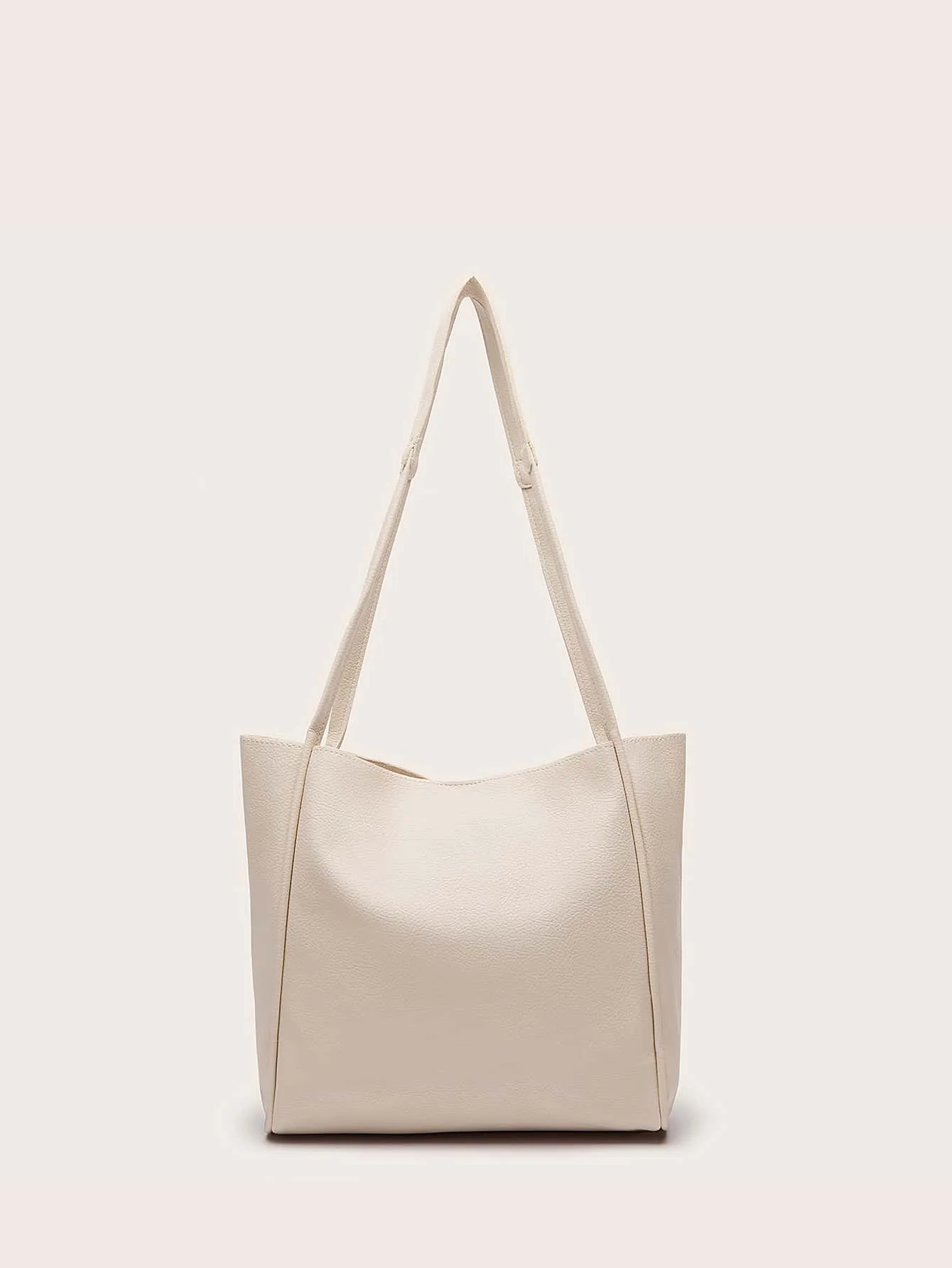 Minimalist Shoulder Tote Bag With Inner Pouch