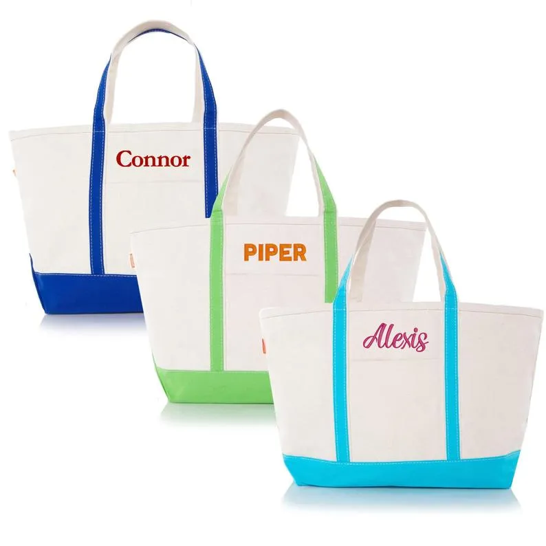 Personalized Classic Canvas Boat Tote