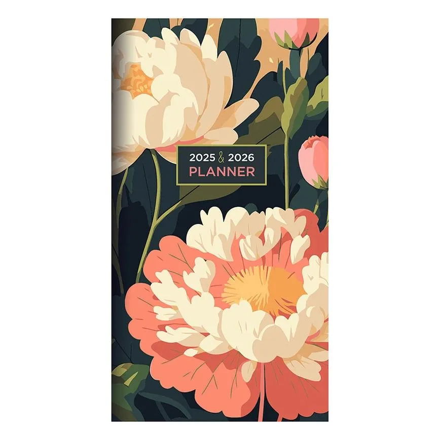 TF Publishing 2025-2026 Spring Peony Small Monthly Pocket Planner